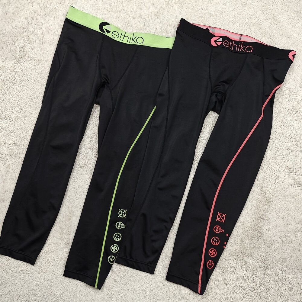 Ethika 3/4 Tights Bundle 2pc Men's S Subzero Performance Athletic Running